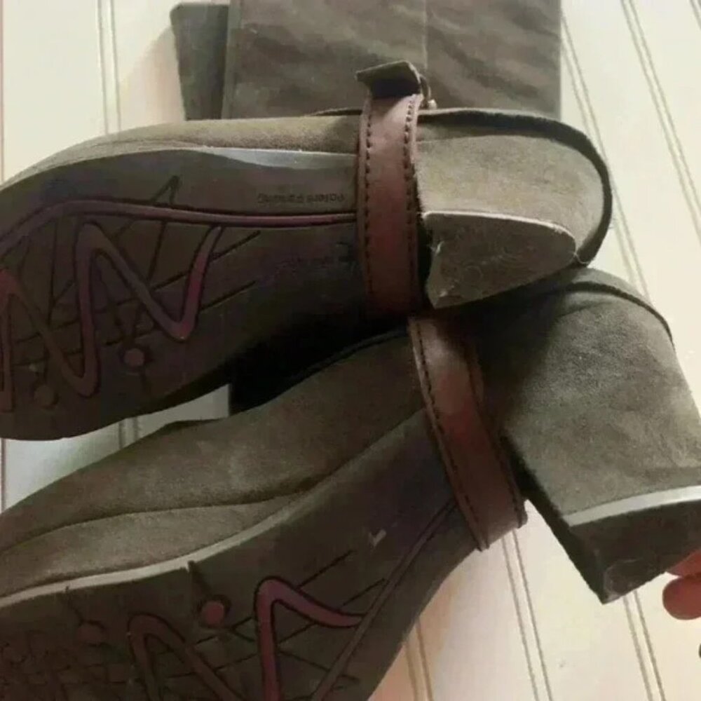 EARTHIES “Lintz” Green Suede Boots Size 9B - Picture 5 of 8